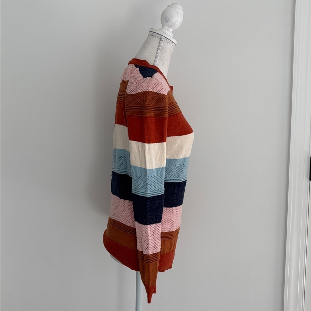 Market & Spruce Colorful Striped Crewneck Sweater - Picture 3 of 10